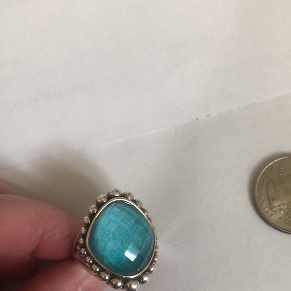 Lagos sterling silver with turquoise ring in size 7! Like new - Picture 2 of 12